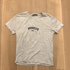 Brooklyn NYC gray brandy top